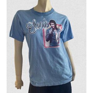 Vintage 1970s Elvis Tshirt, Size M, 1970s Original Elvis T-Shirt